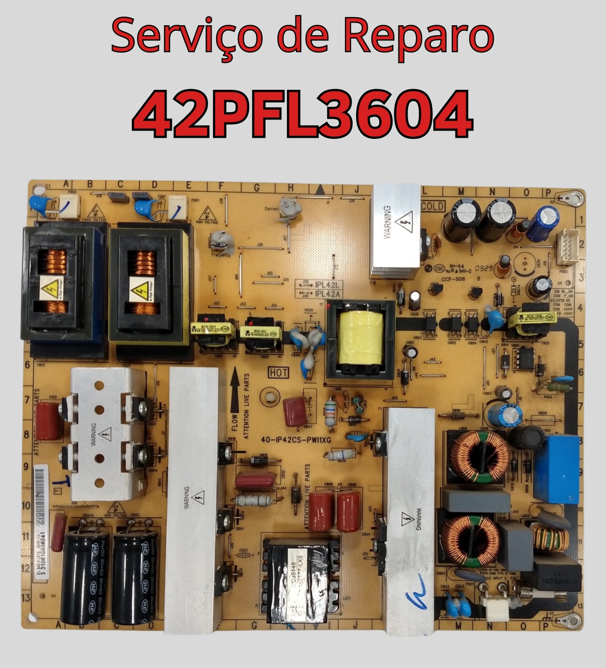 Placa da fonte 42pfl3604 , serviço de reparo